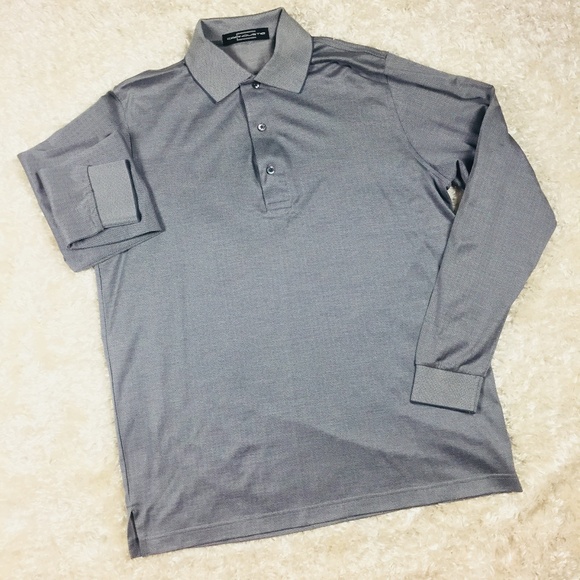 Carnoustie Other - Carnoustie Mens Size S Gray Long Sleeve Polo Golf